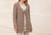 Strickjacke mit Kordelverschluss