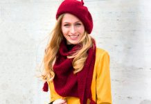Hygge-Set Haderslev aus Baskenmütze und Dreieckstuch