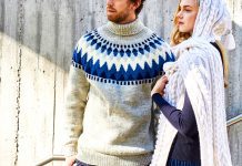 Skandinavischer Herrenpullover mit Rundpasse
