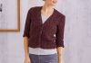 Strick-Jacke in Tweed-Optik