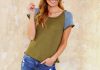 Zweifarbiges Strick-Shirt