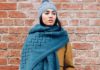 Oversized Schal im Mustermix