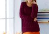 Strick-Pullover mit Strukturmuster