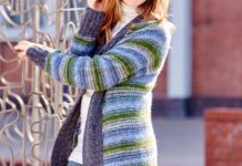 Strickjacke mit Blende und Schalkragen