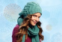 Beanie mit Fantasiemuster und Fransen-Schal