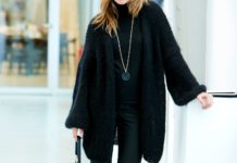 Gestrickte oversized Longjacke