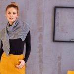Halbrundes Tuch im Muster-Mix