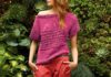 Kurzarm-Pullover im Muster-Mix