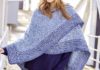 Oversize Schultertuch im Poncho-Style