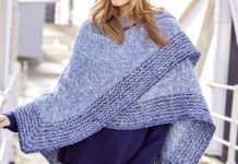 Oversize Schultertuch im Poncho-Style