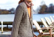 Strickjacke mit Pünktchen-Muster
