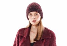 Beanie mit Flechtmuster