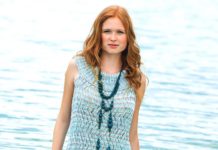 Gestricktes Long-Top mit Lochmuster