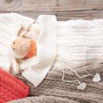 Baby-Schlafsack mit Zopfmuster