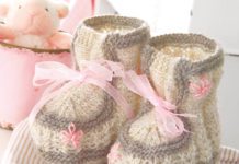 Gestrickte Babystiefelchen nicht nur für Mädchen
