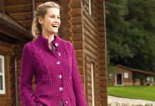 Damen-Longjacke mit Zöpfen
