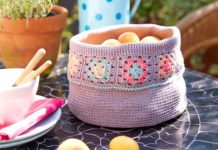 Korb mit Granny Squares