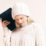 Oversize-Mütze mit Streifen-Design