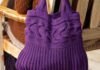 Stricktasche mit breitem Zopf