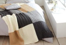 Strickdecke im Mustermix