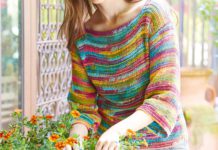 Pullover tunesisch gehäkelt