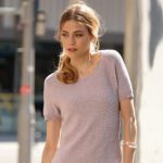 Schlichter Damen-Kurzarm-Pullover