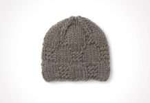 Strick-Beanie mit Strukturmuster