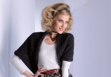 Schlichter Bolero – in einem Stück quer gestrickt
