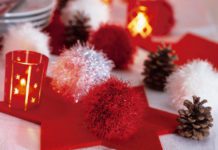 Flauschige Christbaumkugeln