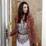 Longjacke im Patentmuster