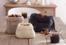 Strick-Körbe glatt rechts gestrickt