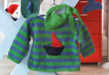 Kinder-Pullover mit Halstuch