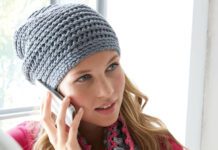 Gehäkeltes Set aus Beanie und Loop