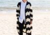 Zickzack-Strickjacke im Chevron-Muster
