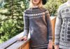 Damenpullover mit klassischer Nordic-Passe